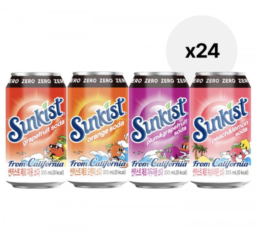 썬키스트 제로소다 355ml 24입
