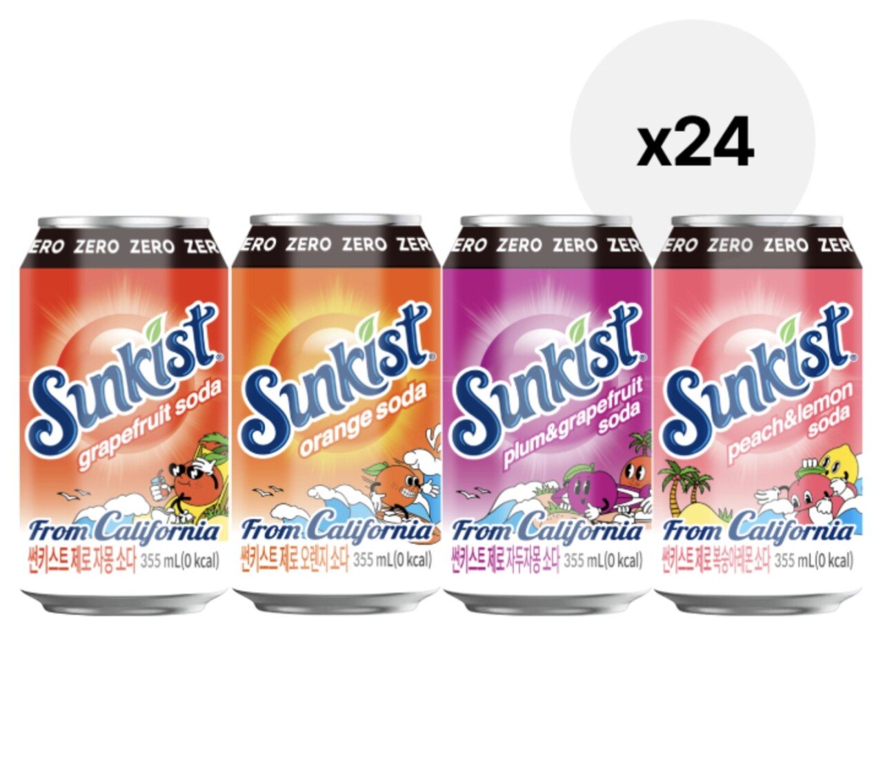 썬키스트 제로소다 355ml 24입