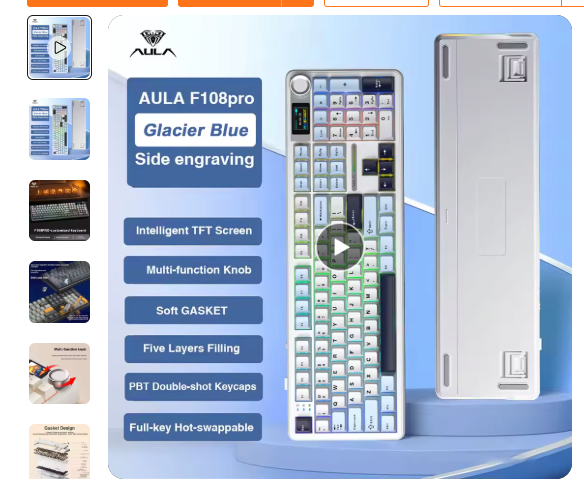 image.png [알리익스프레] AULA F108 Pro 독거미 게이밍 기계식 키보드 (₩46,689) (무료)