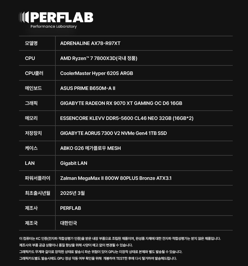 AX78-R97XT_04.jpg [G마켓] 라이젠7 7800X3D RX9070XT 게이밍 컴퓨터 (2,089,760원) (무료)
