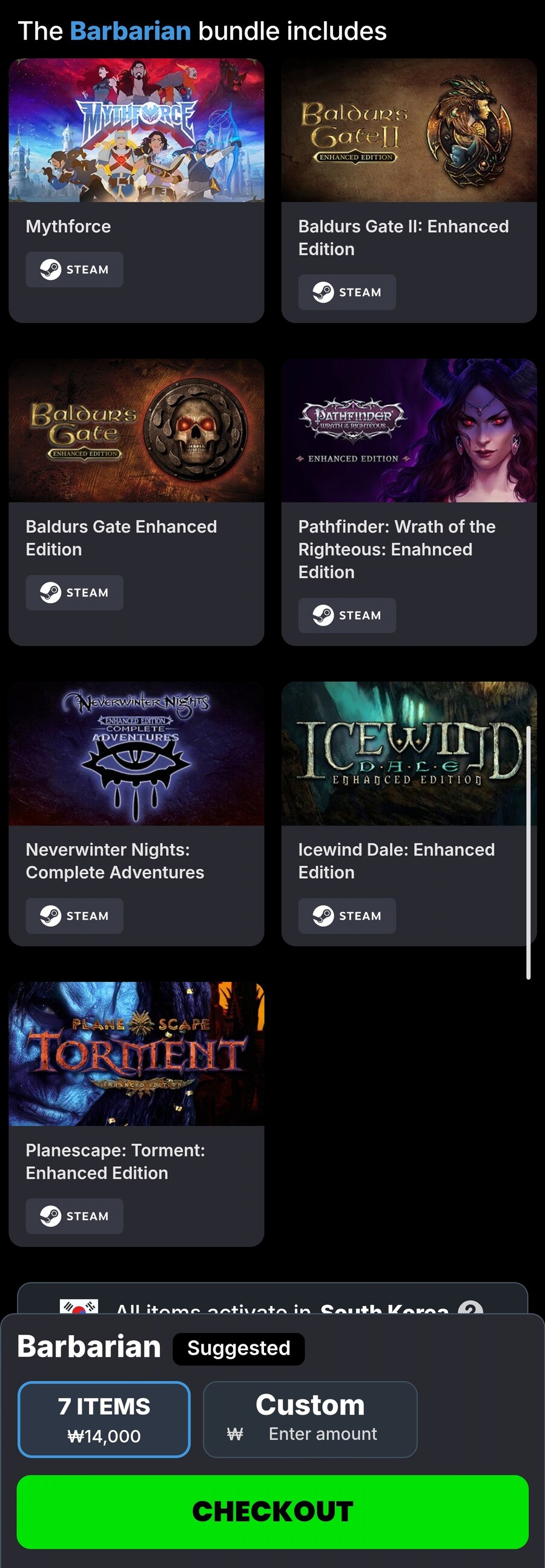 [그린맨게이밍] CRPG 번들( 발더스1,2, 토먼트등 ) 14000원_1.jpg