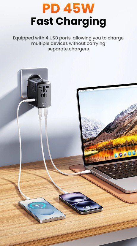 1.jpg [알리] 투키 GaN 유니버설 여행 어댑터 3C1A 45W 고속 충전 (24,851원) (무료)