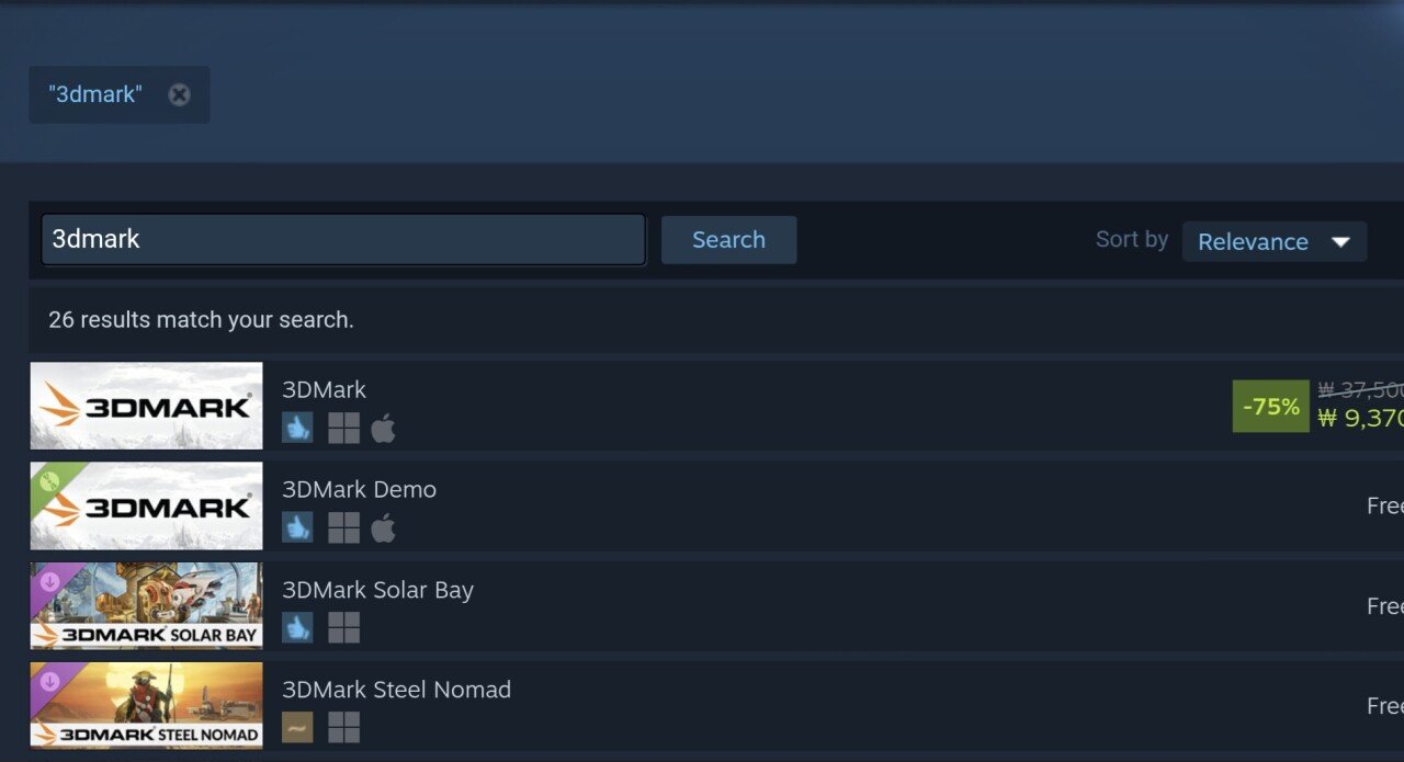 [스팀] 3dmark (9,370원) (무료)