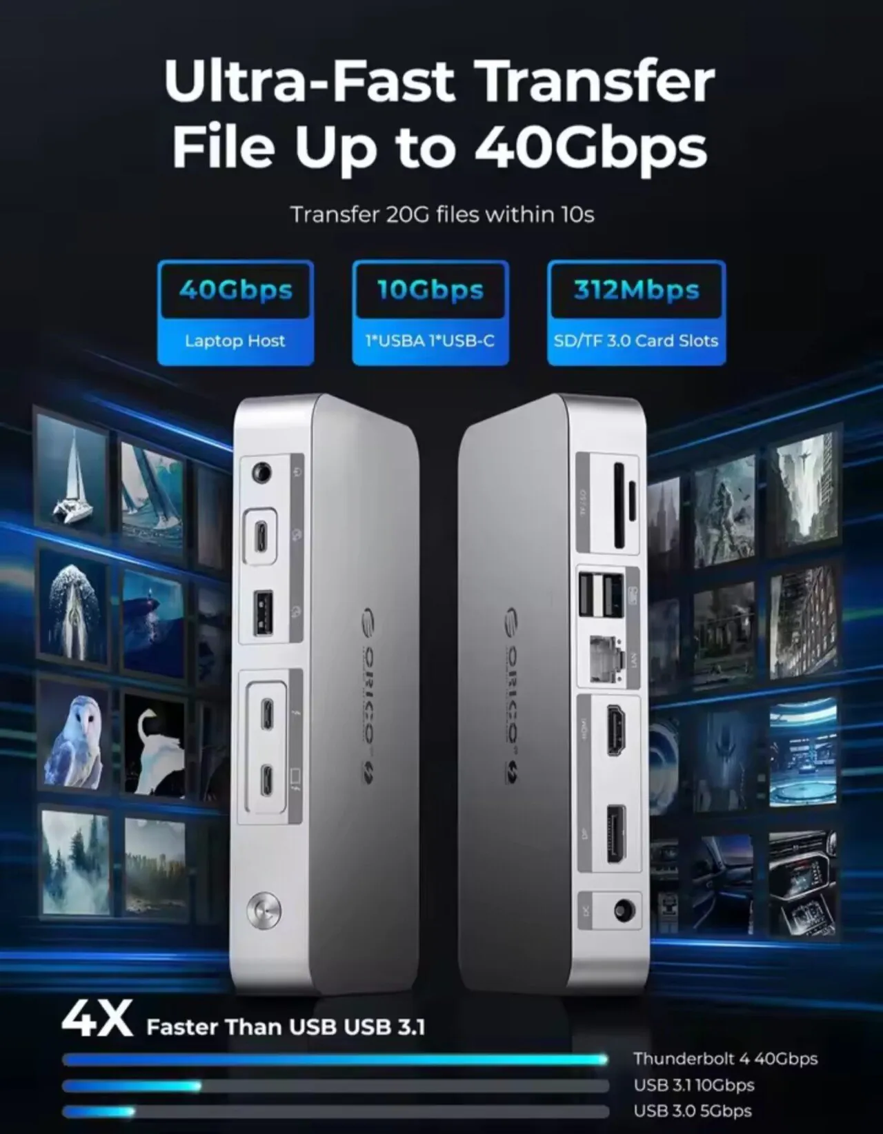 1000014991.jpg [알리] ORICO 썬더볼트4 도킹스테이션 8k@30Hz (147,648원) (무료)