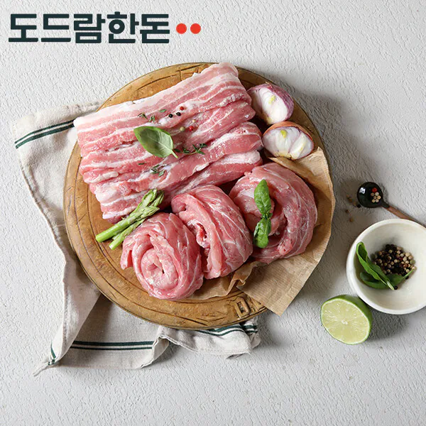 image.png [g마켓] 신선집중 도드람한돈 냉장 칼집 삼겹/등심꽃살 반반팩 1kg 외 29종 (2팩사면 무료배송) (16,420원) (2,500원)