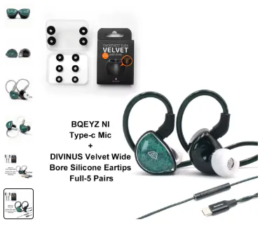 image.png [알리] [이어폰][1월] BQEYZ NI + 디비누스 벨벳 와이드보어 ($36.99) (무료)