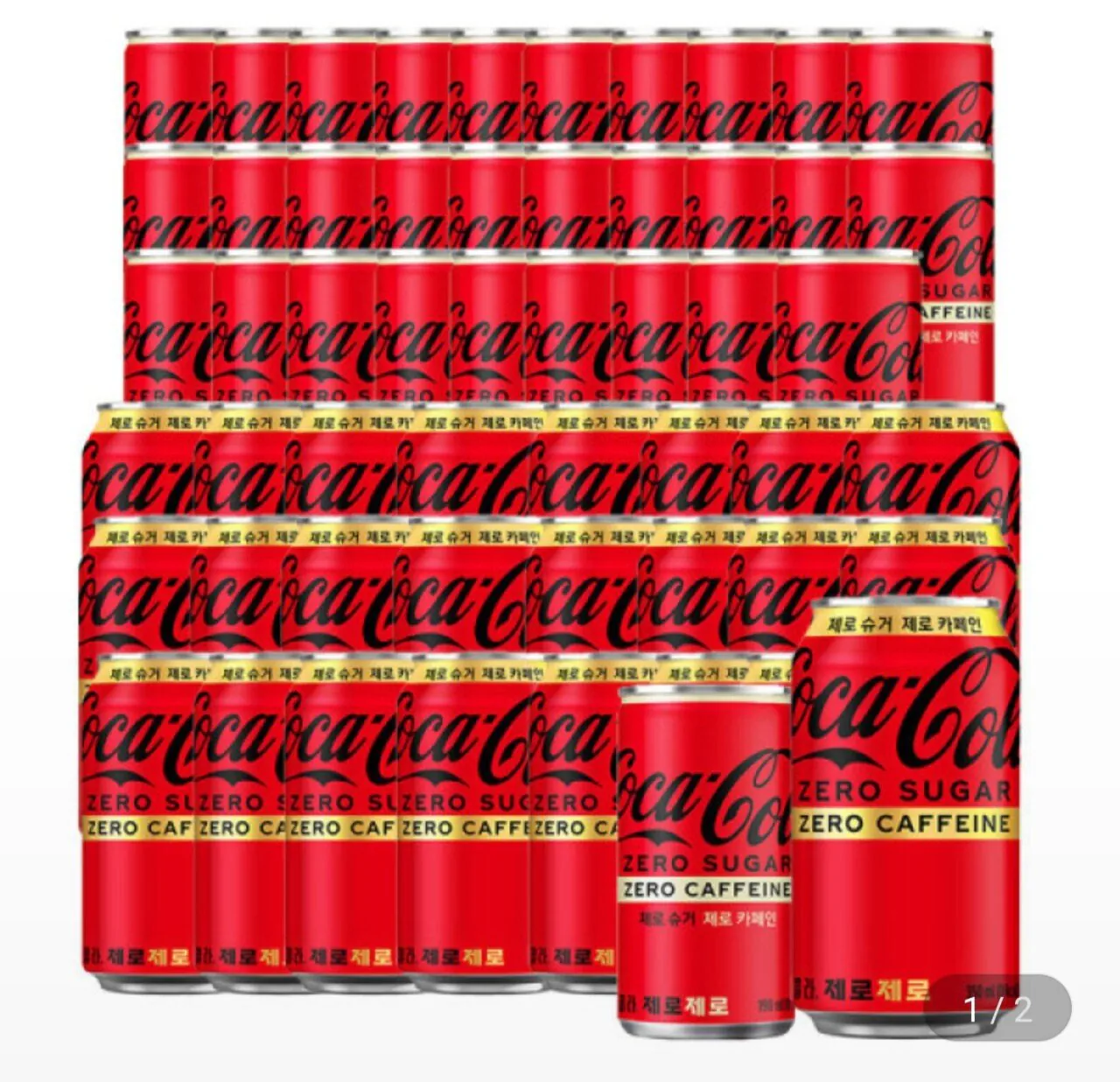 1000005211.jpg [지마켓] 코카콜라 제로제로 190ml 30캔 + 코카콜라 제로제로 350ml 24캔 (25,500원) (무료)