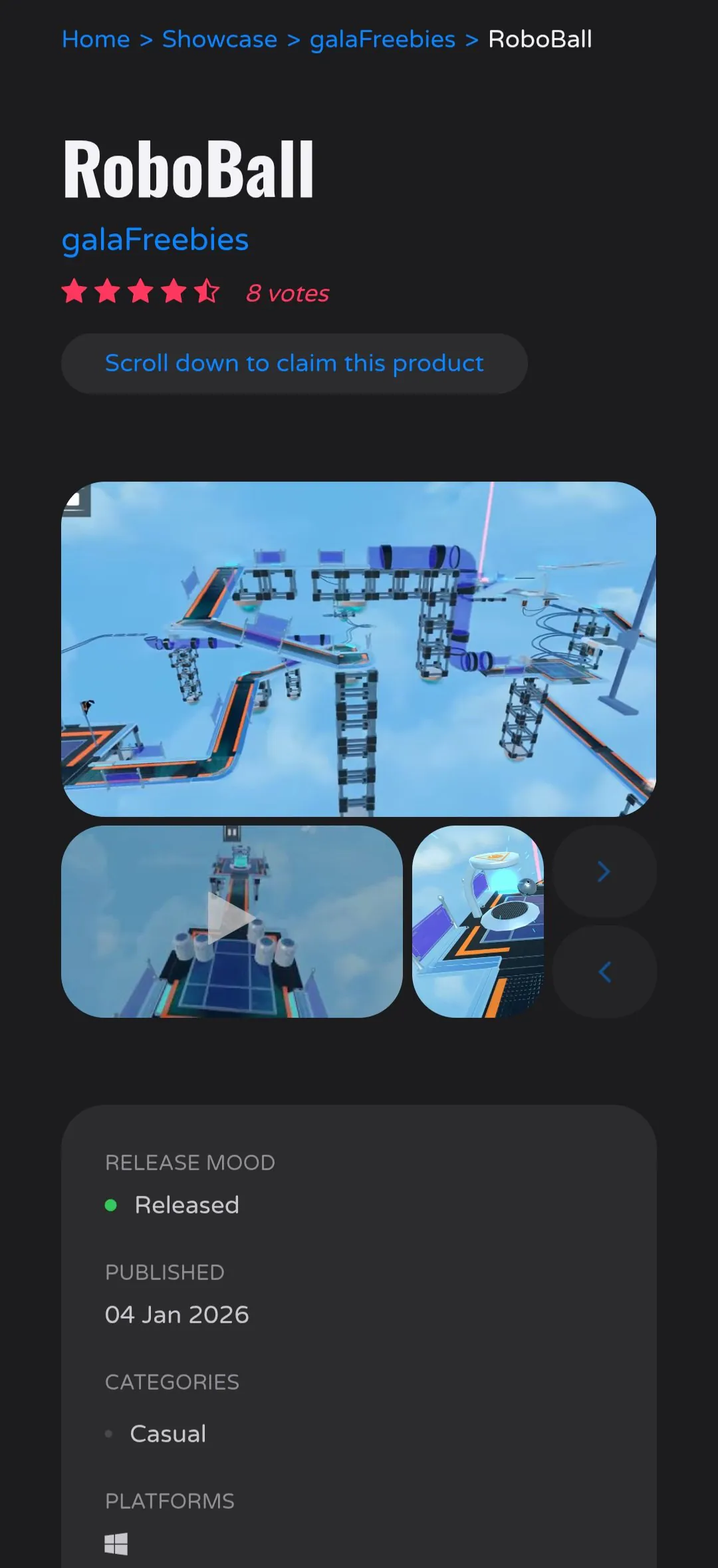 [인디갈라] 로보볼 (무료) (무배)