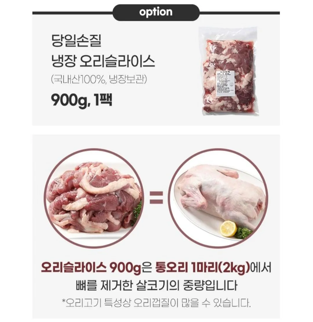 Screenshot_20260112_135830_G.jpg [지마켓] 두메산골 국내산 냉장 오리슬라이스 1.8kg (900g x 2팩) (19,960원) (무료)