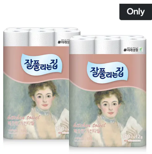 1.png [Ngôi nhà ngày nay] Một ngôi nhà đang hoạt động tốt. Bếp 150 tấm khăn tắm, 12 cuộn * 2 gói (tổng cộng 24 cuộn) (11.970 won) (miễn phí)