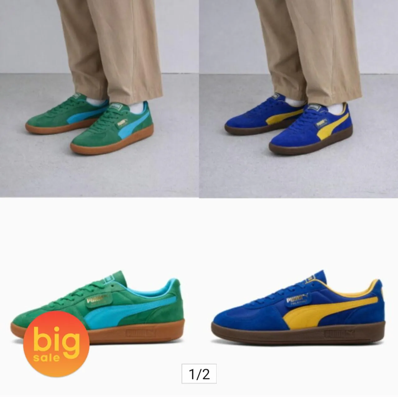 [Đấu giá] Giày thể thao unisex cổ điển Puma Palermo, 2 loại, chọn 1 (37.700 KRW) (miễn phí)