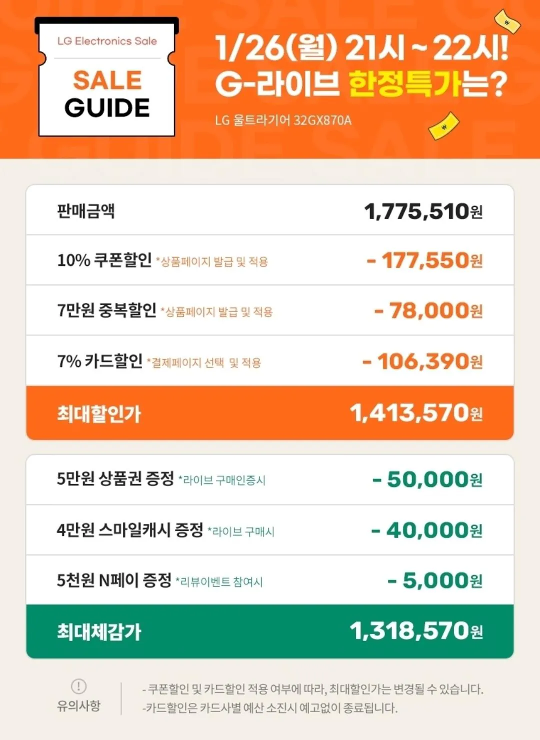 Screenshot_20260126_194720_G.jpg [G Market] Màn hình chơi game LG 32GX870A 4K OLED (1.413.570 KRW) (Miễn phí)