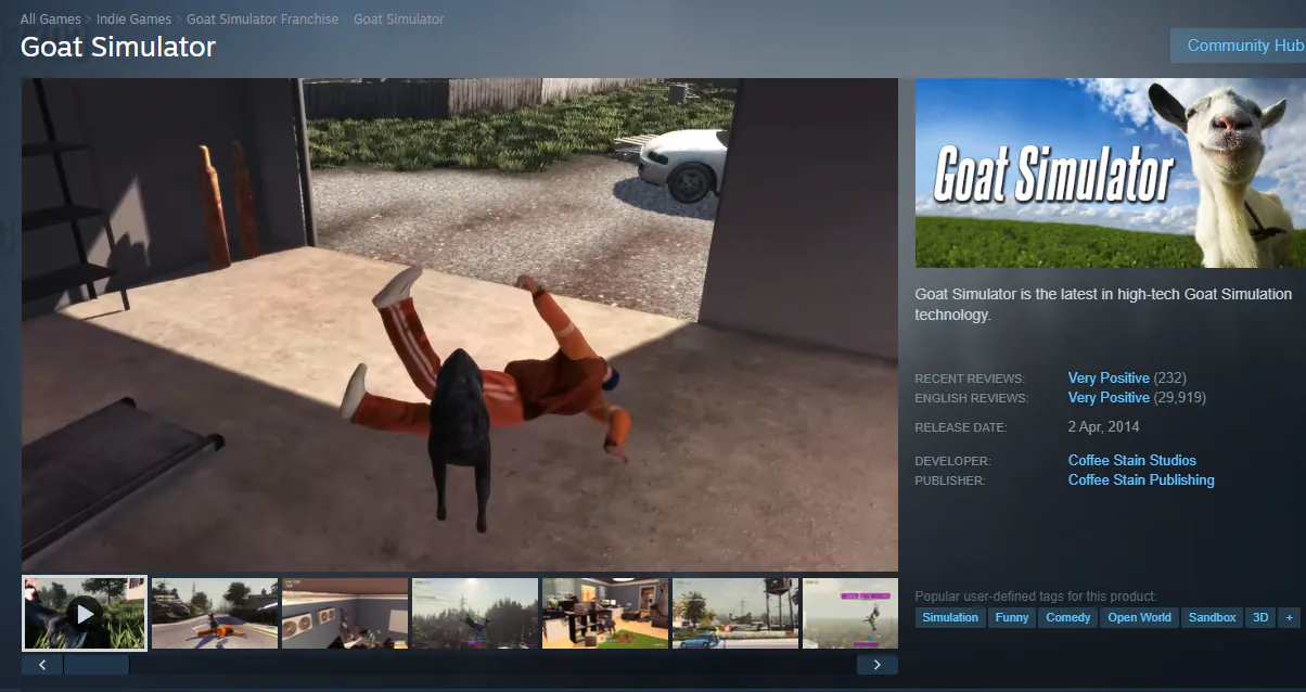 1769417019167.png [Steam] Goat Simulator GIẢM GIÁ 80% (2.200 KRW) (Không có)