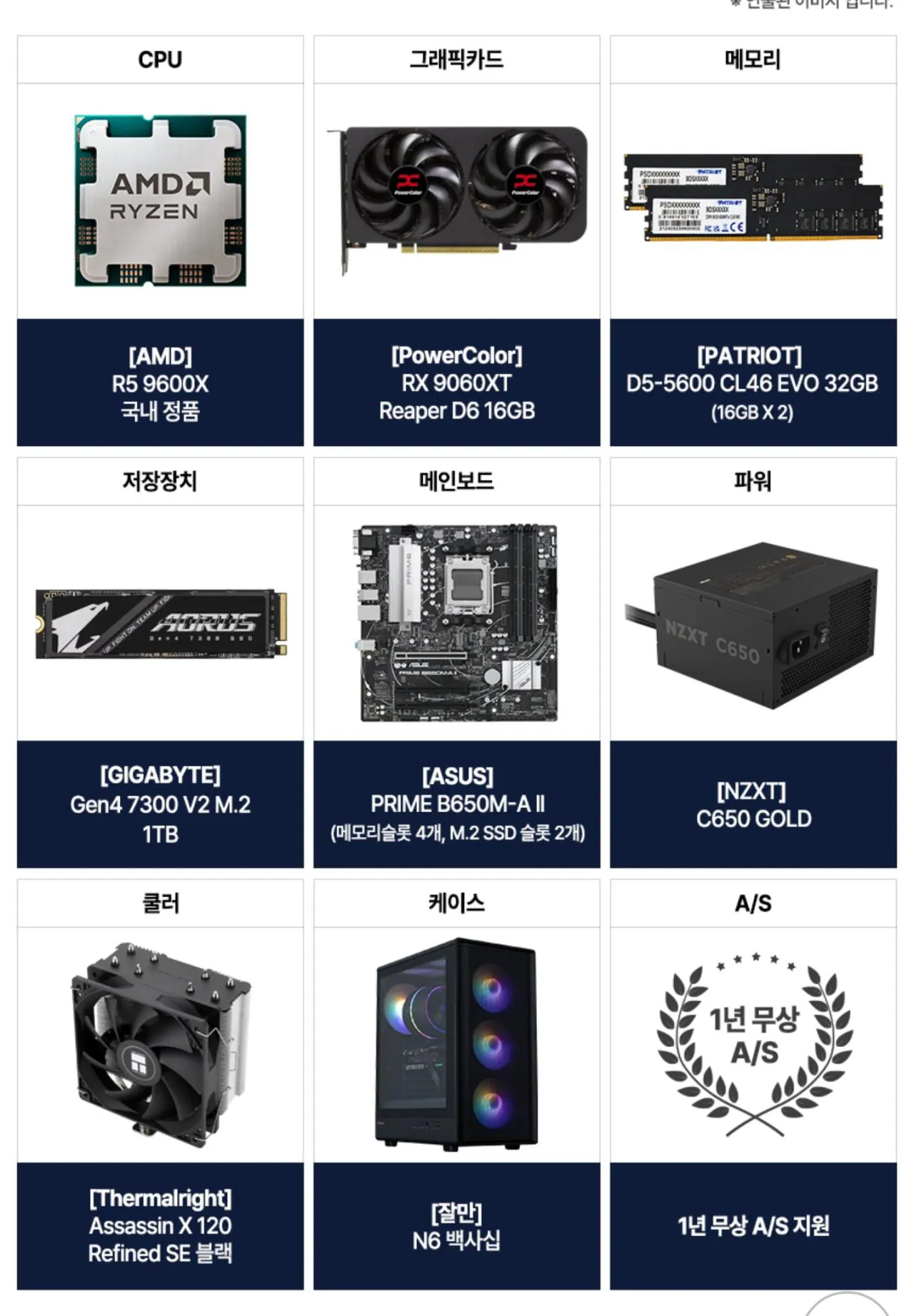 AISelect_20260130_165807_G.jpg [G Market] [Cơ quan hiệu quả về chi phí QHD] Giới hạn ở 50 đơn vị 9600X + 9060XT VRAM 16GB + D5 32GB + 1TB (1.657.600 KRW) (Miễn phí)