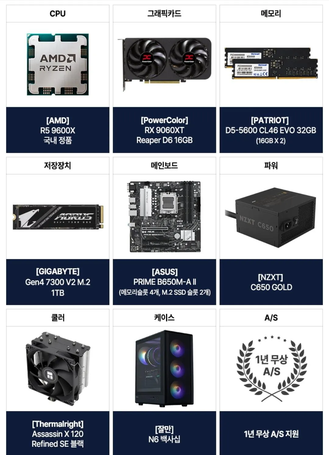 1000014754.jpg [G Market] Hoàn thành 9600x 9060xt 16gb (1.639.780 KRW) (Miễn phí)