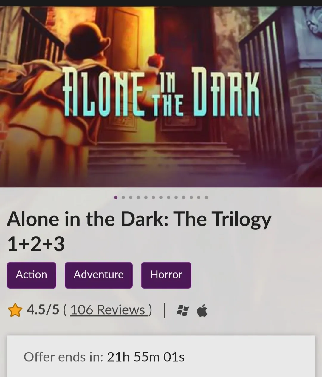 [GOG] Một mình trong bóng tối: Bộ ba 1+2+3 (Miễn phí) (Miễn phí)