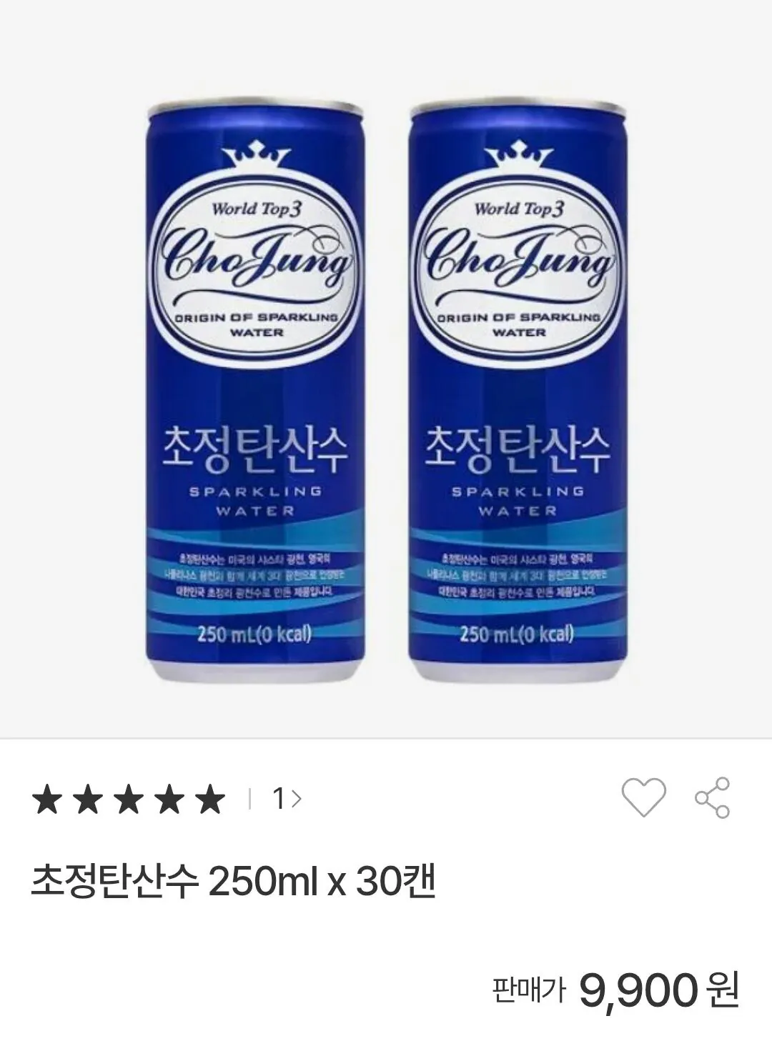 [Dongwon Mall] Nước có ga Chojeong 250ml x 30 lon (9.900 KRW) (Miễn phí)