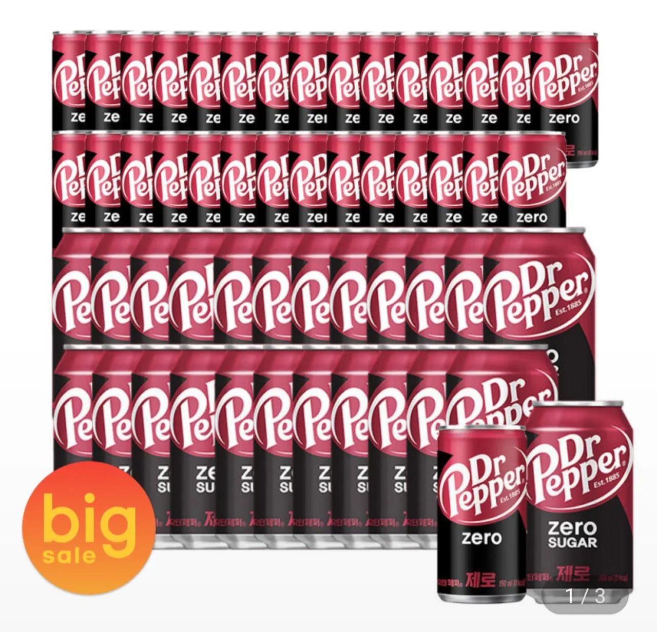 1000006528.jpg [G Market] 30 lon Dr. Pepper Zero 190ml + 24 lon Dr. Pepper Zero 350ml (22.500 won) (miễn phí)
