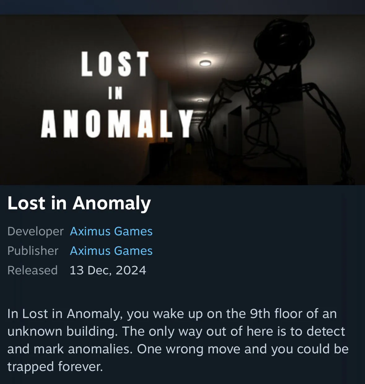 [Steam] Bị mất trong dị thường (Miễn phí) (Miễn phí)