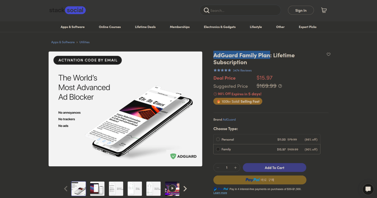image.png [Stock Social] Ad@Guard Family Plan (15,97$) (Miễn phí)