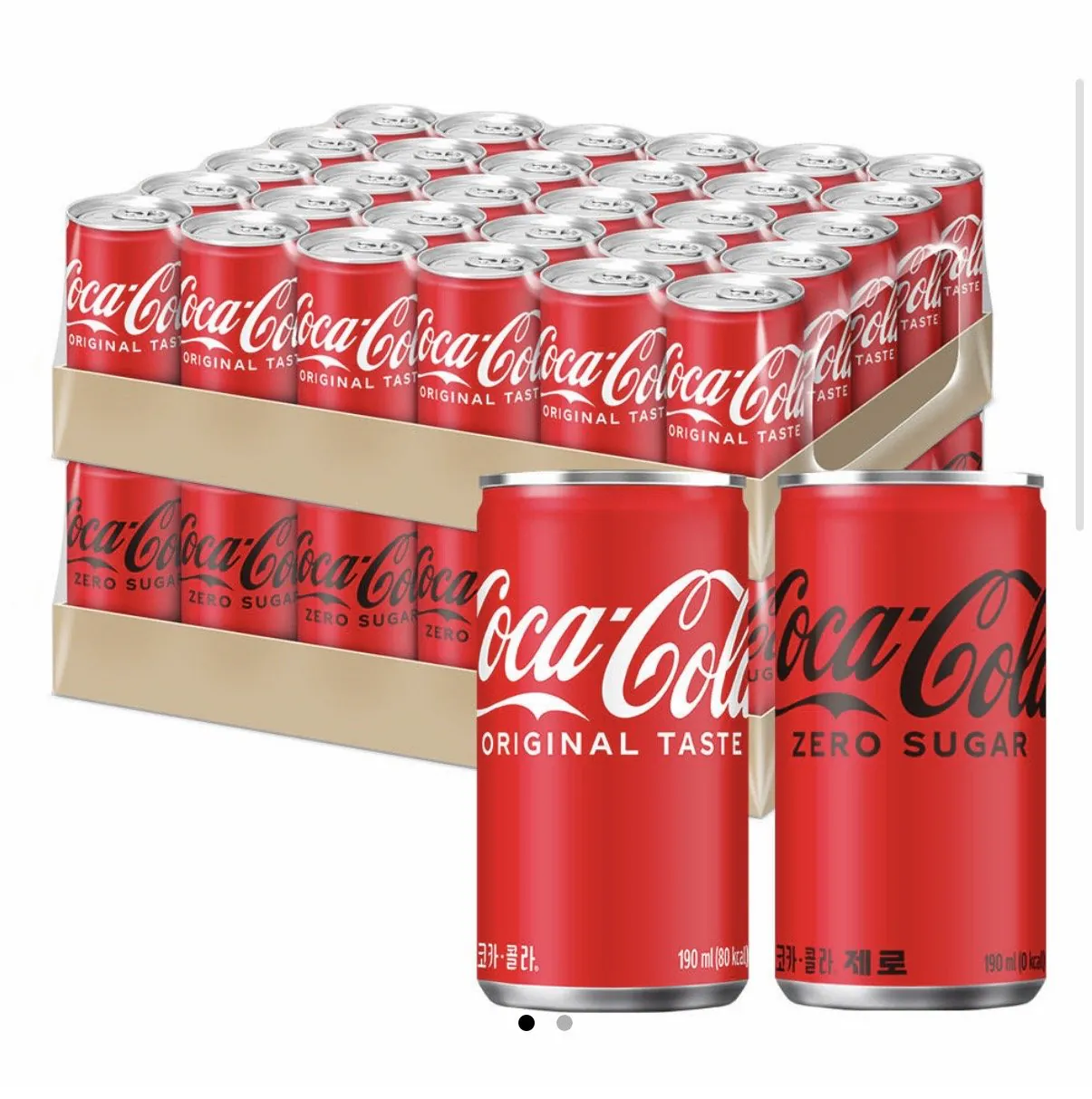 [11th Street] Coca-Cola Zero, 190ml, 30 miếng + Coca-Cola, 190ml, 30 miếng (t Tư cách thành viên) (21.910 won) (Miễn phí)