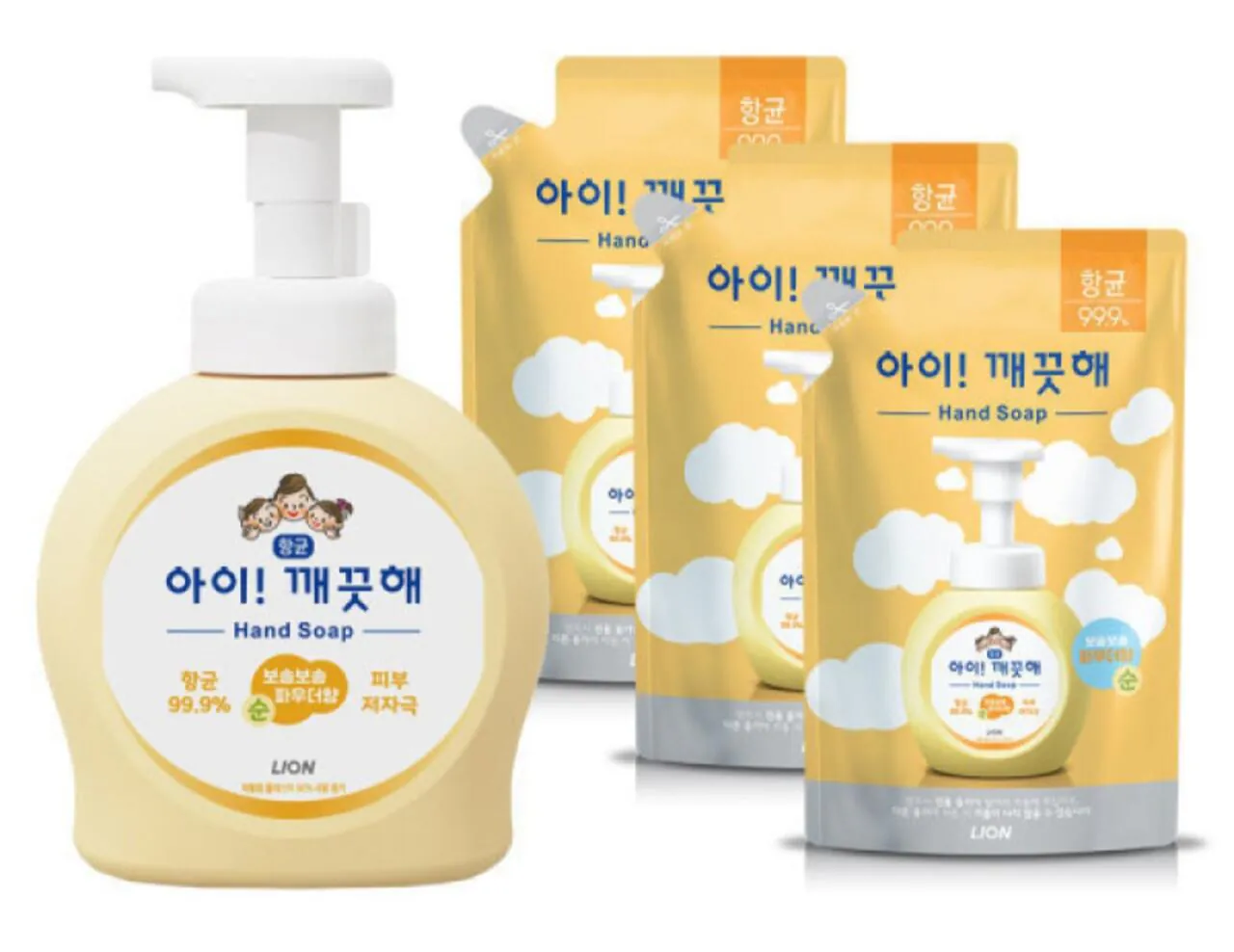 1000044535.jpg [G Market] 1 nước rửa tay iClean Bình chứa 490ml + 3 lần nạp lại 450ml (UCL 10.540 won) (miễn phí)