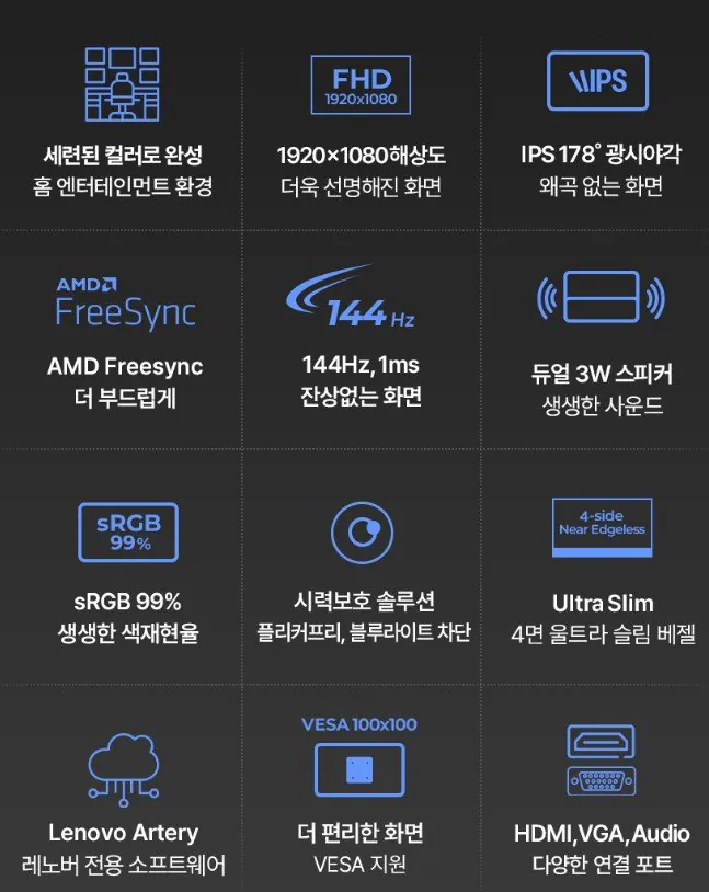 2.jpg [CJONSTYLE] Loa màn hình Lenovo Monitor L24-4C FHD 144Hz IPS (KRW) 99.270) (Miễn phí)