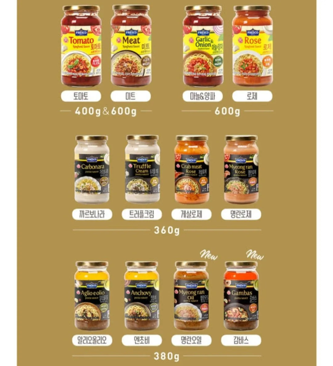 [Naver] 4 nước sốt mì ống Ottogi Fresco + 500g mì ống (17.400 won) (Miễn phí)