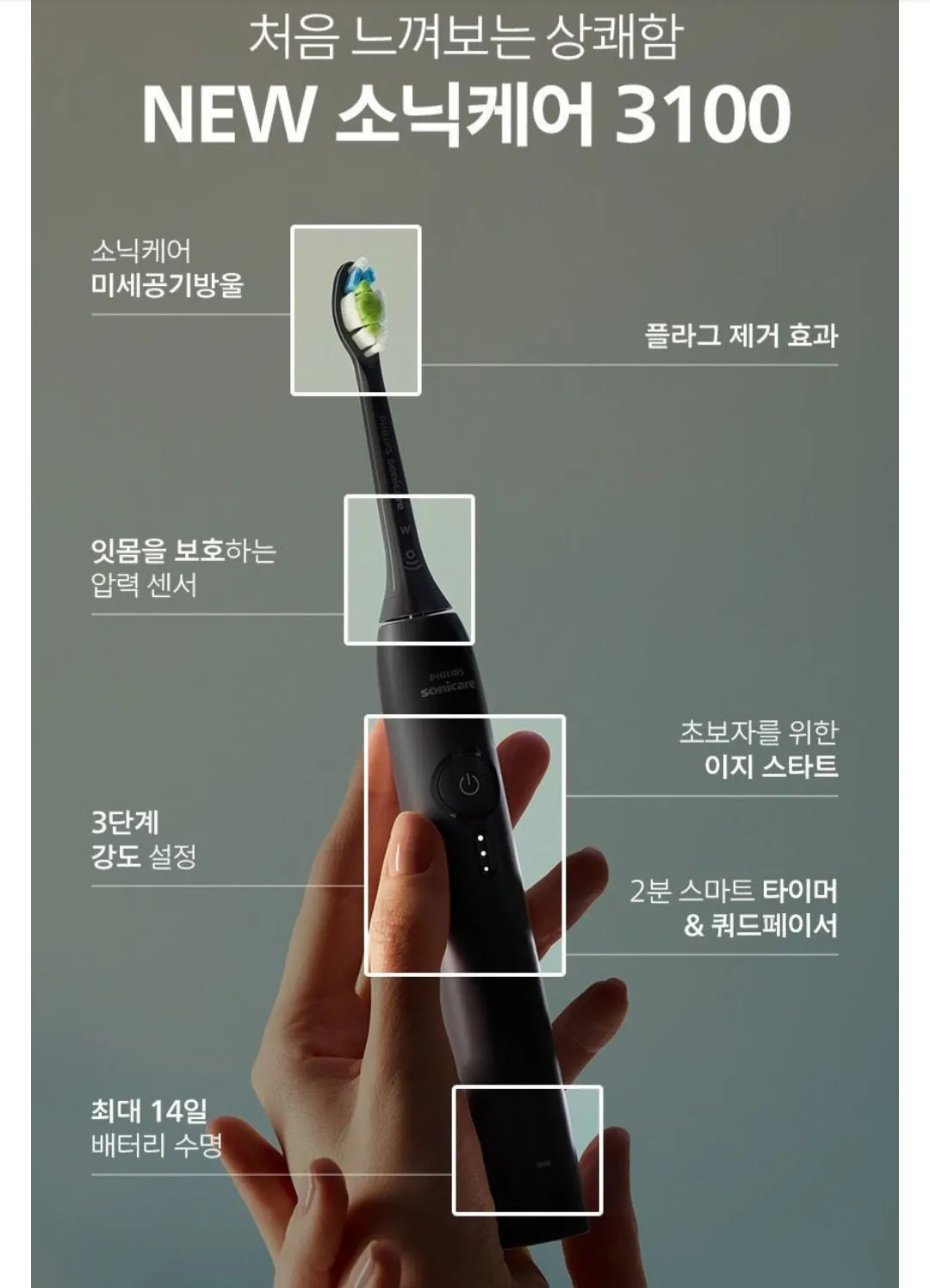 [Coupang] Bàn chải đánh răng điện Philips Sonicare 3100 Series HX4031/21 & HX4031/32 (KRW) 49.500) (Miễn phí)