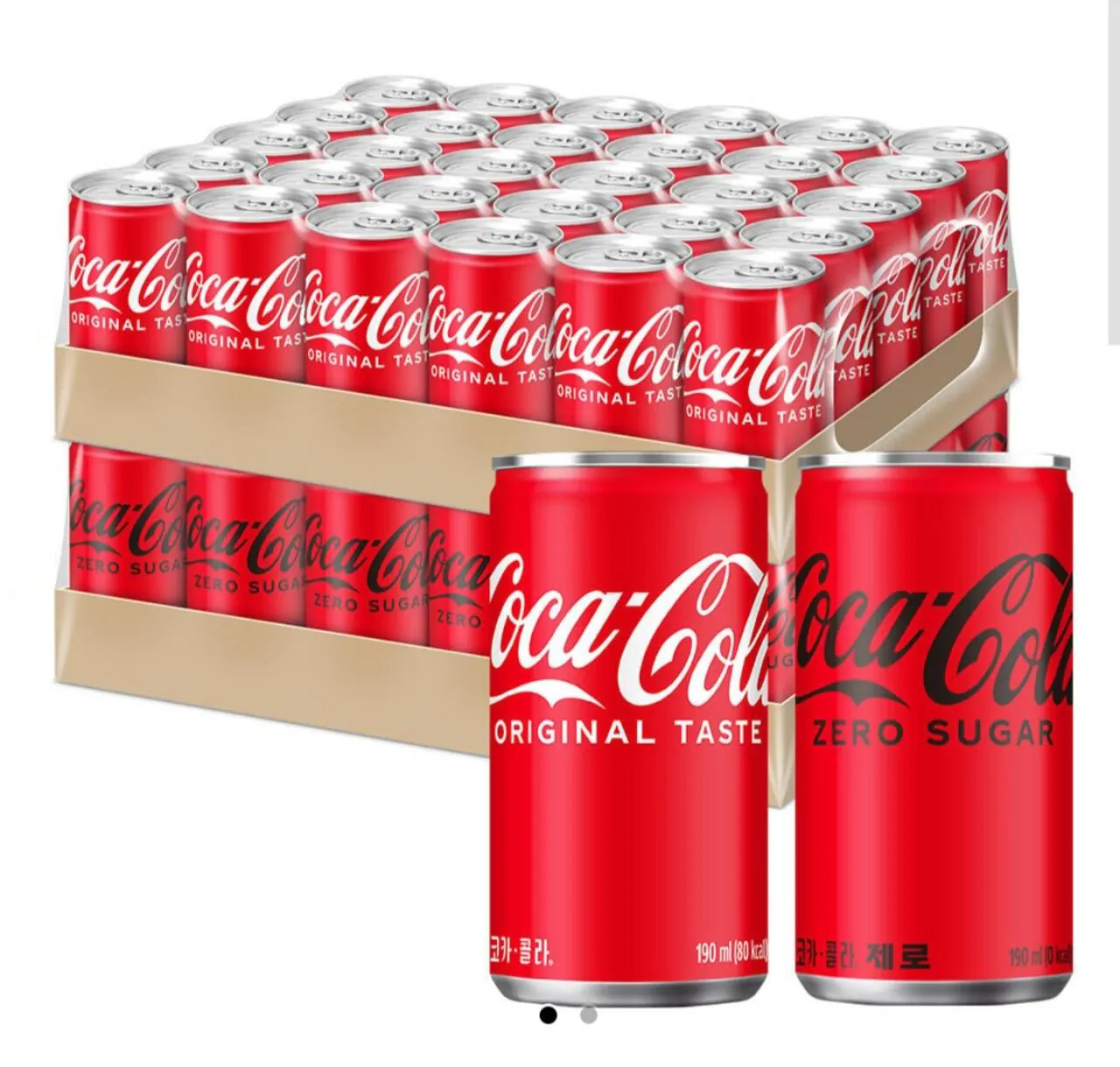 1000045550.jpg [Đường 11] Coca-Cola Zero 190ml 30 miếng + Coca-Cola 190ml 30 miếng (23.680 won) (miễn phí)