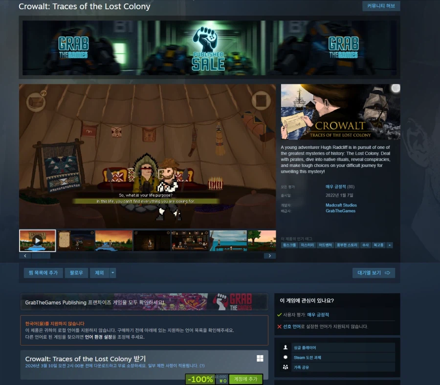 [Steam] Crowalt: Trace of the Lost Colony (Miễn phí)_1.webp