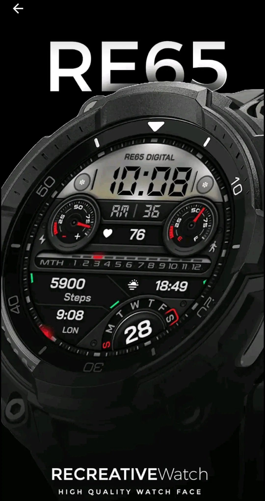 [Google Play] Watch Face RE65 và các loại khác (miễn phí) (miễn phí)