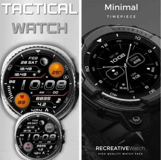 [Google Play] Mặt đồng hồ kỹ thuật số Galaxy Watch AE8/RE66 (0 won) (Miễn phí)