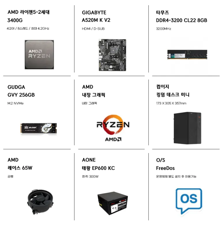 1773108428685.png [G Market] Bộ hoàn chỉnh văn phòng 3400G+8G+256GB (388.080 KRW) (Miễn phí)