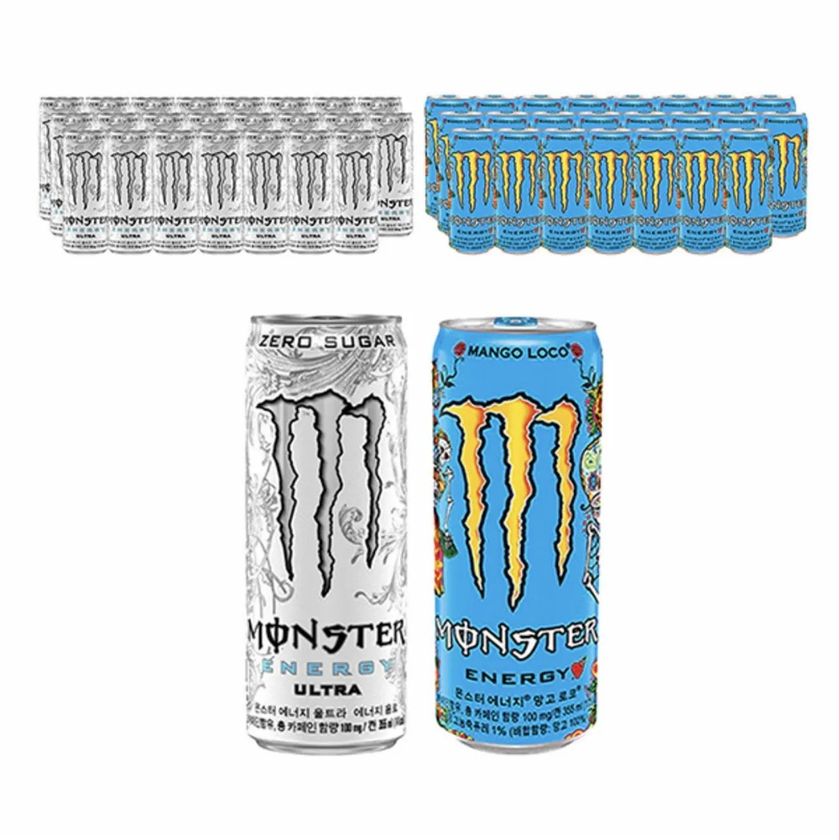 [11th Street] Monster Energy Ultra, 355ml, 24 miếng + Monster Energy Mango Loco, 355ml, 24 miếng T Memberhip (47.240 won) (Miễn phí)