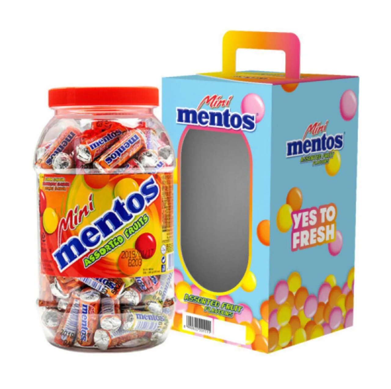 1000046346.jpg [G Market] Mentos Mini Fruity 100 gói + hộp (8.850 won) (miễn phí)