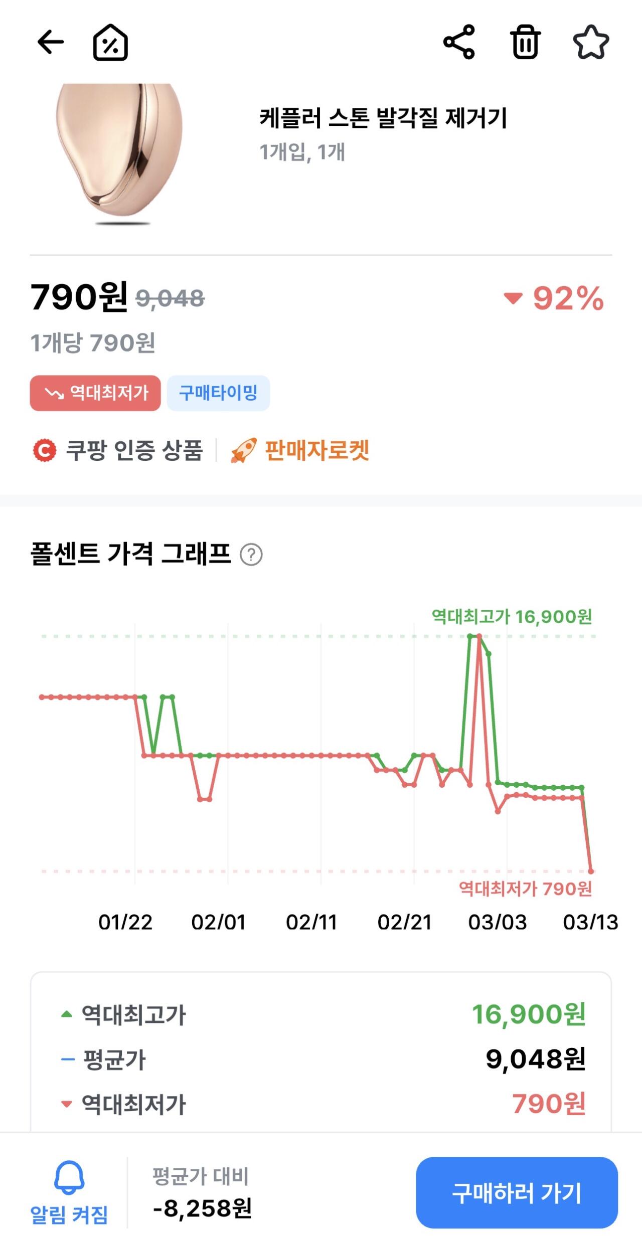 [Coupang] Loại bỏ vết chai chân bằng đá Kepler (790 KRW) (Miễn phí)