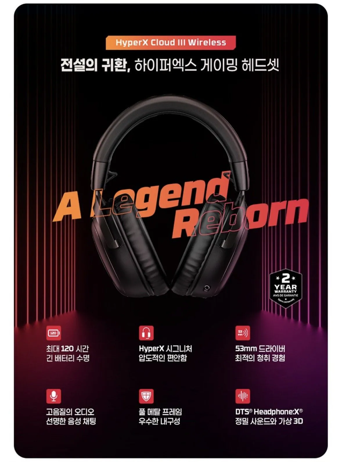 [Coupang] Tai nghe chơi game không dây Cloud 3 Wireless Cloud III (Giá thẻ 146.260) (Miễn phí)