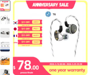 image.png [알리] [이어폰] [3월그랜드세일] Tinhifi T6, T7, Nicehck Octave 외 ($63.36) (무료)