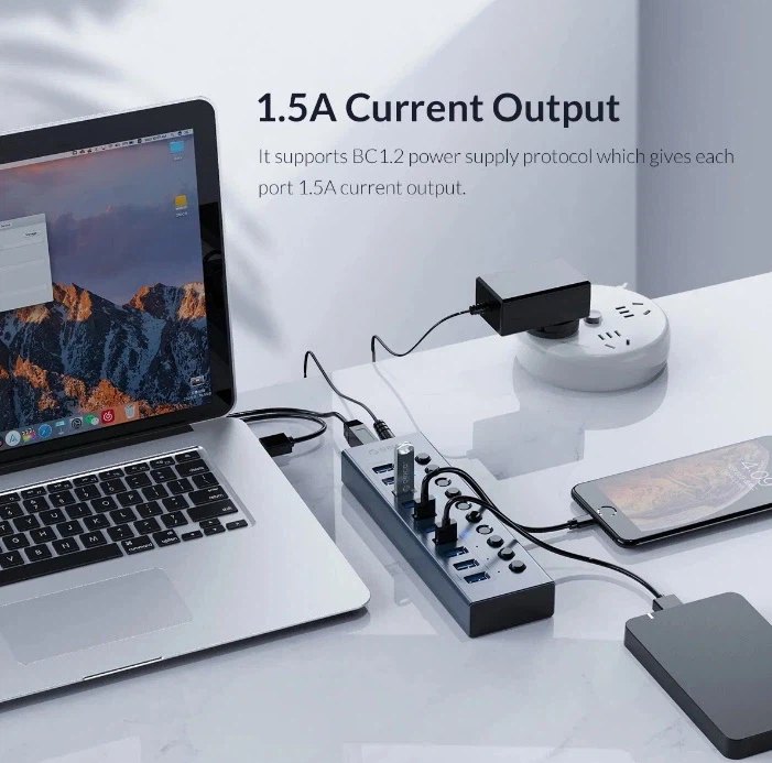 [Ali] Hub USB 7 cổng Orico Aluminium ($20,30/miễn phí)_3.webp