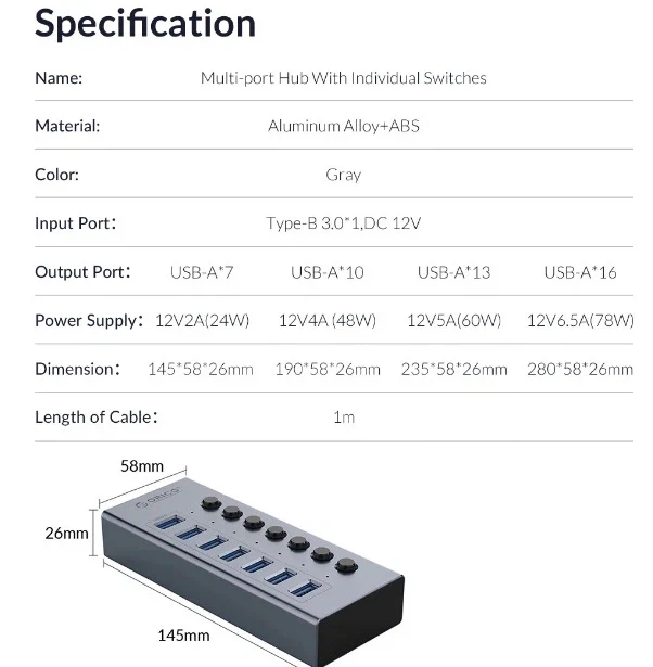 [Ali] Nhôm Orico Hub USB 7 cổng ($20,30/Miễn phí)_2.webp