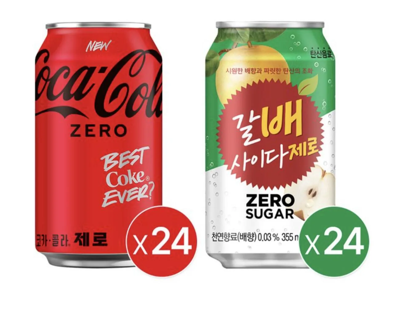 1000007517.jpg [E-Mart] Coca-Cola Zero 350ml 24 gói + Galbae Cider Zero 355ml 24 gói (24.253 KRW) (Miễn phí)