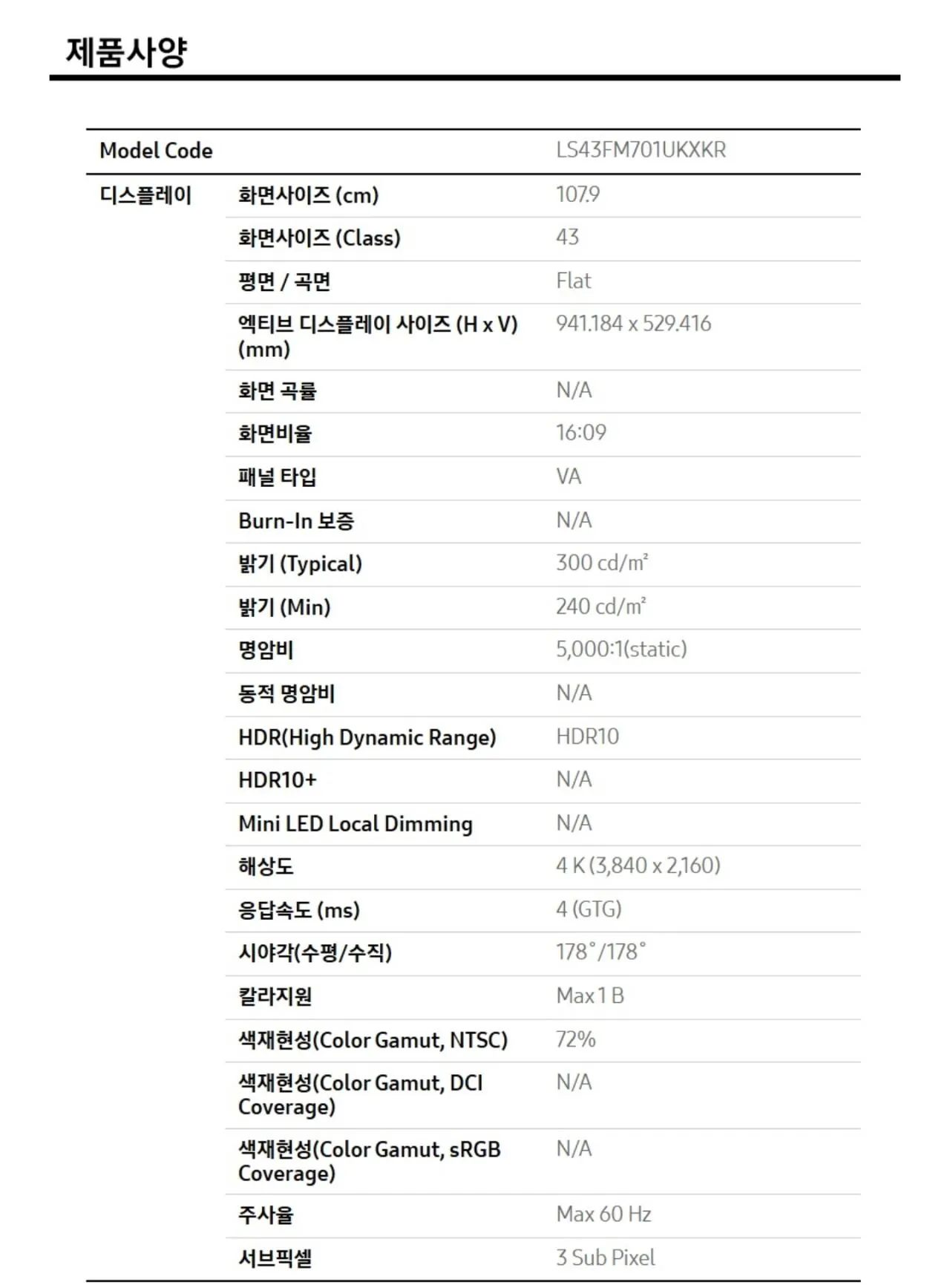112084.jpg [G Market] [Samtanbymi] M7 LS43FM701 + Đế di chuyển (507.420 KRW) (Miễn phí)