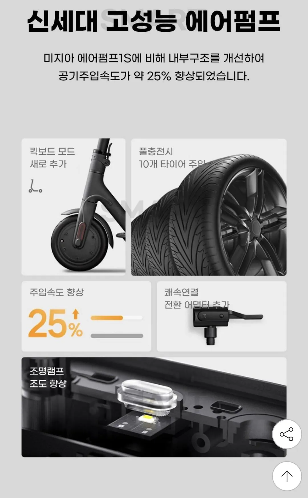 Screenshot_20260320_104402_G.jpg [지마켓] 샤오미 미지아 전동 에어펌프 2D 타이어 공기주입기 휴대용 MJCQB07QWS 빠른출고 (33,400원) (무료)