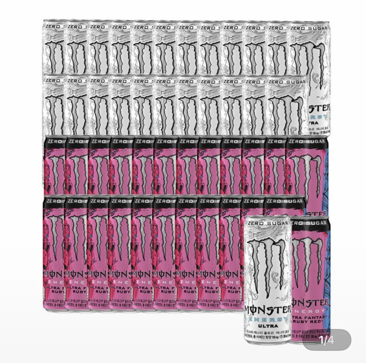 [지마켓] 몬스터 에너지 울트라+루비레드 355ml 48캔(각 24캔) (유클50,490원) (무료)