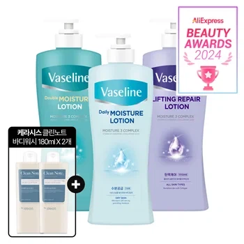 [알리] 바세린 모이스처 바디로션 450ml 2개 + 바디워시 2개 4,063원_1.webp
