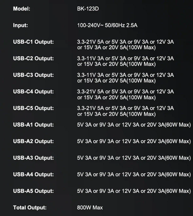 [알리] 800W 100W 10포트 멀티 충전 스테이션 / 30,912원(무료)_2.webp