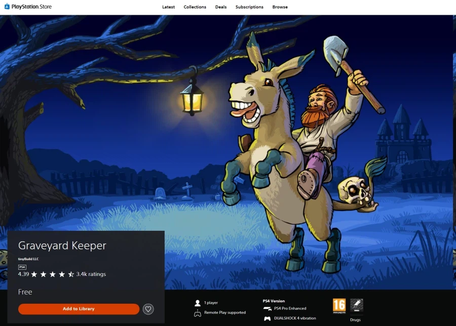 [Playstation Store] Graveyard Keeper 무료_1.webp