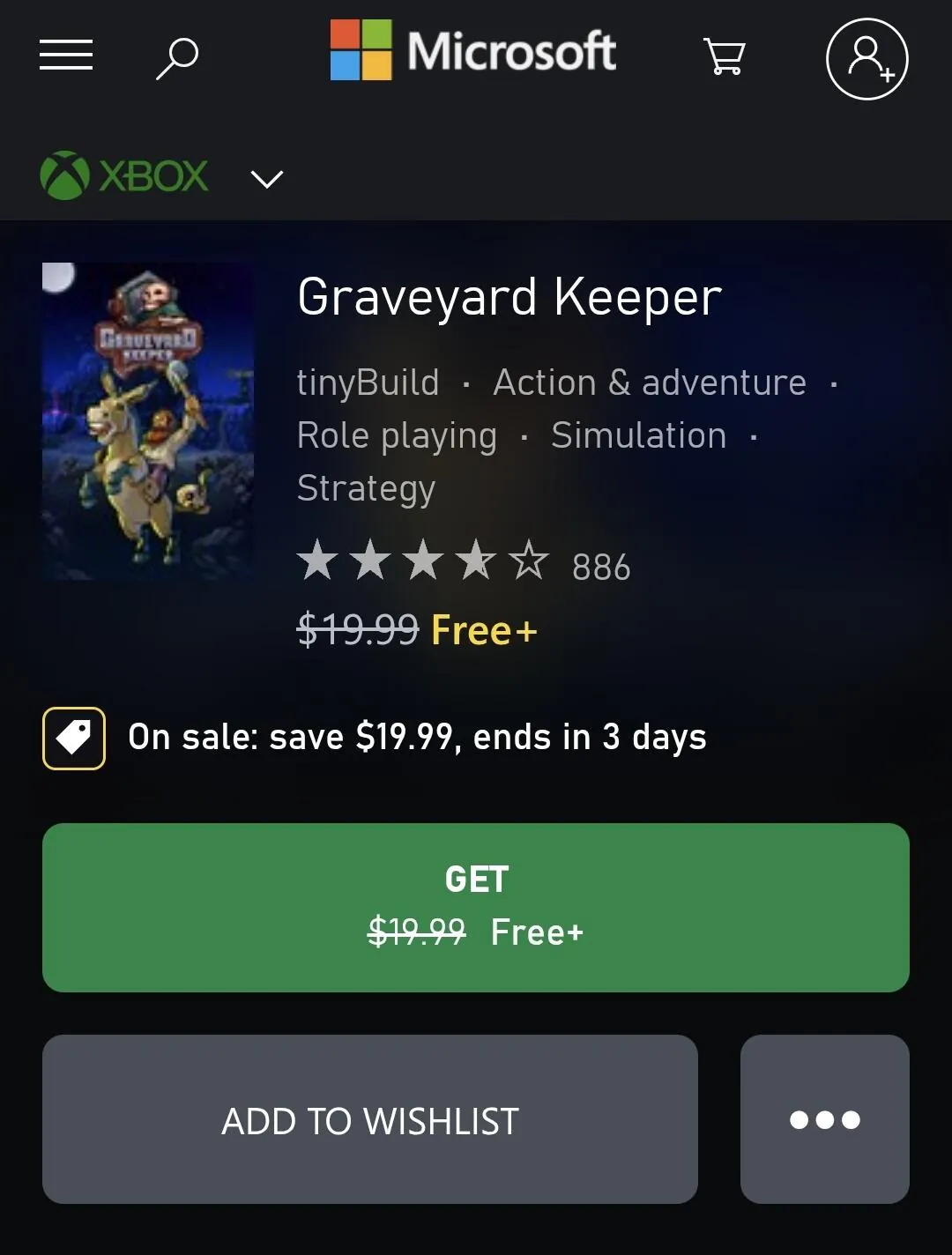 Screenshot_20260410_143844_Samsung Internet.jpg [엑박스토어] Graveyard Keeper (0원) (무료)