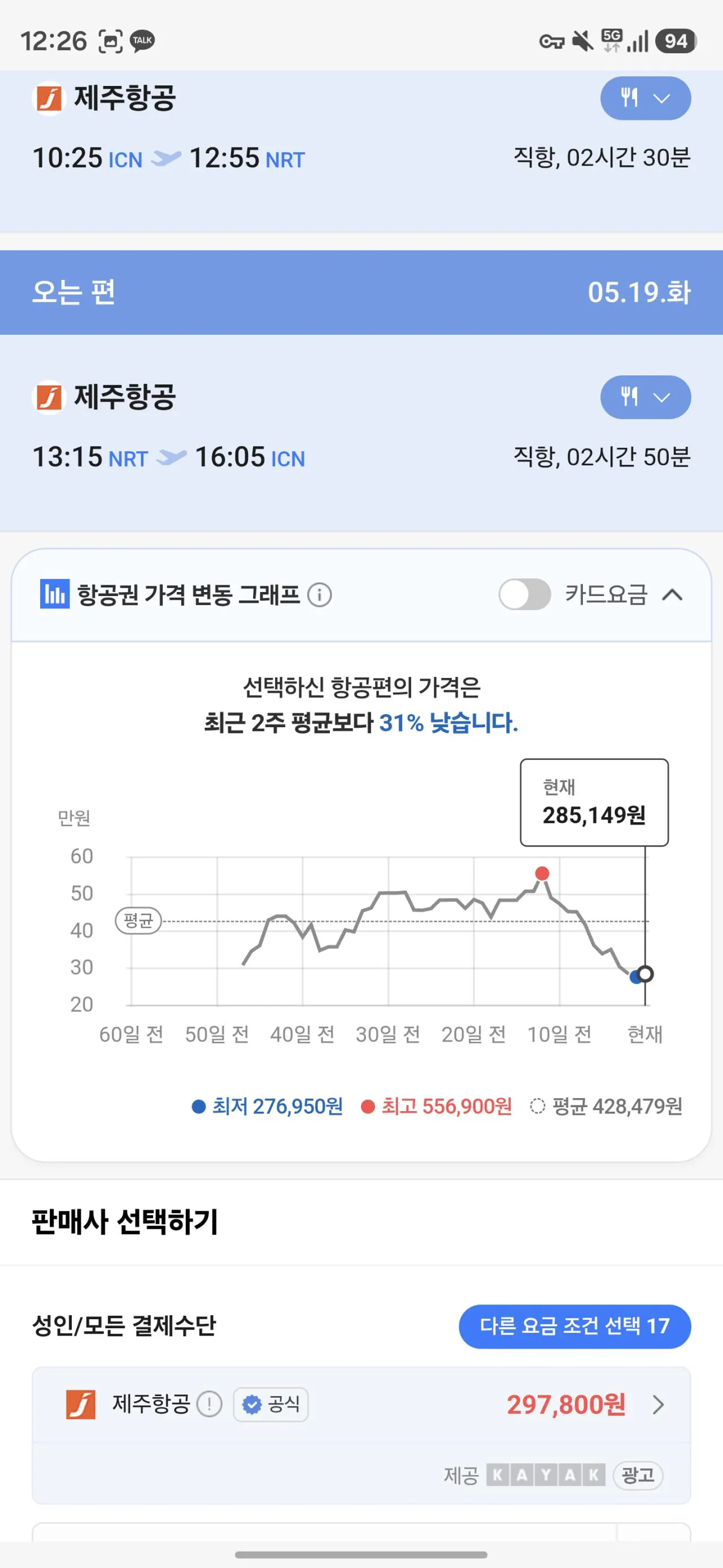 [네이버항공권] 인천-도쿄 주말 3박4일 5.16~5.19 (290,000원) (무료)